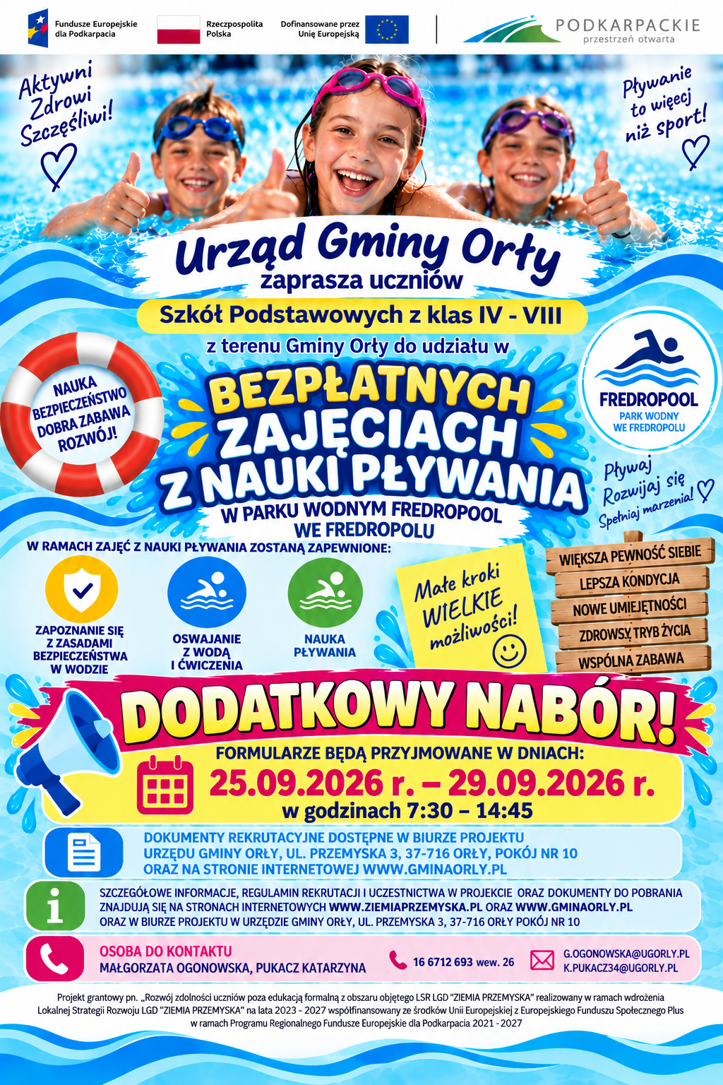 Bezpłatne zajęcia nauki pływania