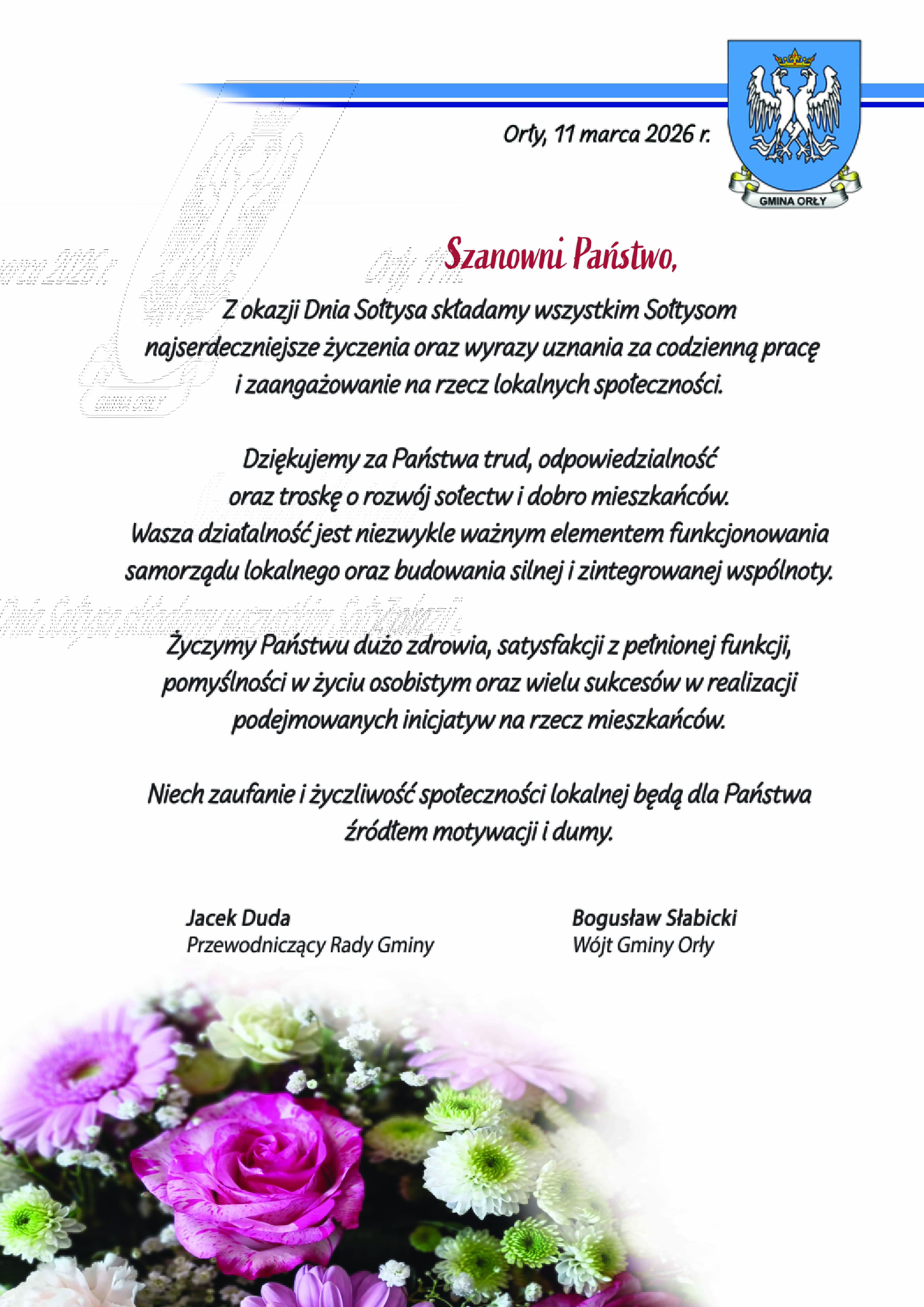 Życzenia z&nbsp;okazji Dnia Sołtysa